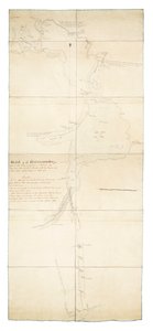 Szkic komunikacji z Yorku nad jeziorem Ontario do Glouscester [sic] lub Machidash Bay nad jeziorem Huron wykonany przez porucznika Pilkingtona z Roy.l Engineers i zastępcę geodety Alexa Aitkena w październiku 1793 r. autorstwa Robert Pilkington