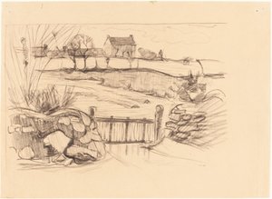 Brama do domu wiejskiego, Pont-Aven autorstwa Robert Polhill Bevan