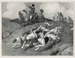 Scena polowania (lito) autorstwa Robert Polhill Bevan