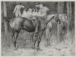 Scena polowania (lito) autorstwa Robert Polhill Bevan