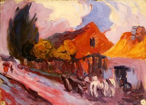 Kuźnia Polska (olej na płótnie) autorstwa Robert Polhill Bevan