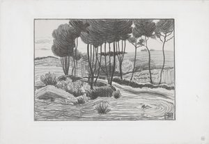 The Poplarspolish autorstwa Robert Polhill Bevan