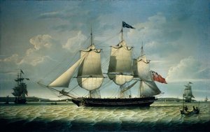 "Ann" u wybrzeży Birkenhead, ok. 1810 r. (olej na płótnie) autorstwa Robert Salmon