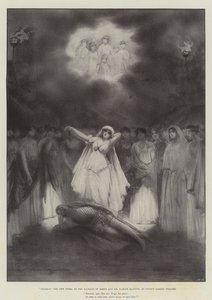 Diarmid, nowa opera markiza Lorne i pana Hamisha MacCunna, w Covent Garden Theatre autorstwa Robert Sauber