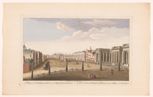 Widok na budynek parlamentu na College Green Square w Dublinie Perspektywa Parlamentu, w College Green, Dublin (tytuł na obiekcie)