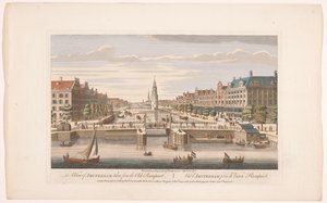 Widok na Oudeschans w Amsterdamie widziany z IJ Widok Amsterdamu ze starego szańca (tytuł na obiekcie) Holandia (tytuł serii) autorstwa Robert Sayer