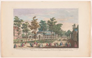 Widok na Rotundę w Ranelagh Gardens w Londynie Widok na Rotundo, dom i ogrody itp. w Ranelagh (tytuł na obiekcie) Ranelagh Gardens i Vauxhall Gardens (tytuł serii) autorstwa Robert Sayer