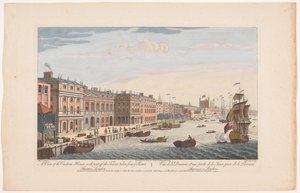 Widok urzędu celnego na Tamizie w Londynie Widok na Urząd Celny z częścią Wieży zaczerpnięty z rzeki. Thames London (tytuł na obiekcie) Londyn (tytuł serii)