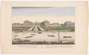 Widok na Royal Hospital Chelsea i Rotunda w Ranelagh Gardens w Londynie Widok na Royal Hospital w Chelsea i Rotunda w Ranelaigh Gardens (tytuł na obiekcie) Londyn (tytuł serii) autorstwa Robert Sayer