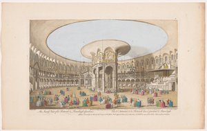Widok wnętrza Rotundy w Ranelagh Gardens w Londynie Widok wnętrza Rotundo w Ranelagh Gardens (tytuł na obiekcie) Ranelagh Gardens i Vauxhall Gardens (tytuł serii) autorstwa Robert Sayer