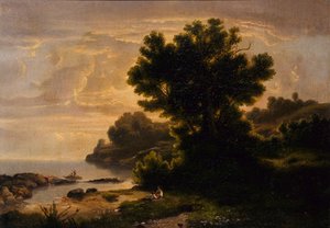 Krajobraz z rodziną nad jeziorem, 1858. autorstwa Robert Seldon Duncanson