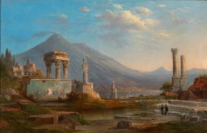 Wezuwiusz i Pompeje, 1870.