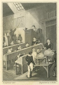 Nicholas Nickleby: Dotheboys Hall, grawerowane przez Samuela Bellina (1799-1893)