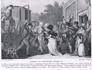 Próba zamachu na króla Jerzego III, ilustracja z "Hutchinson