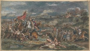 Scena bitwy autorstwa Robert Smirke