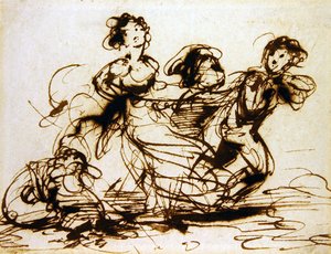 Dzieci bawiące się (tusz na papierze) autorstwa Robert Smirke
