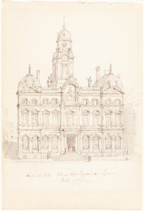Hôtel de Ville, Place des Terreaux, Lyon autorstwa Robert Smirke