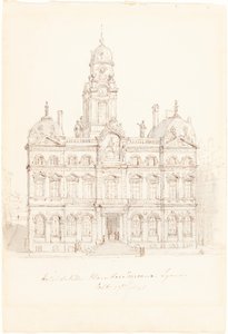 Ratusz, Place des Terreaux, Lyon autorstwa Robert Smirke