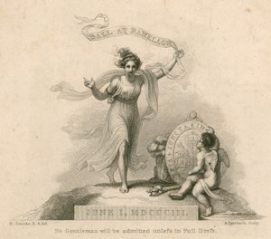Zaproszenie na bal w Ranelagh Gardens, Millbank, Londyn, 1 czerwca 1803 r. autorstwa Robert Smirke