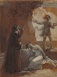 Prospero i Ariel autorstwa Robert Smirke