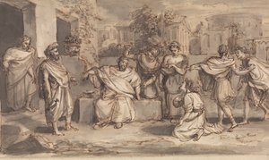 Esboço para Timão de Atenas polonês autorstwa Robert Smirke