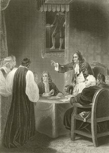 Biskupi przed Privy Council 1688 autorstwa Robert Smirke