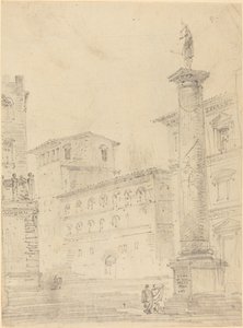 Figury na rzymskim piazza