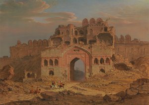 Wewnątrz głównego wejścia Purana Qila, Delhi