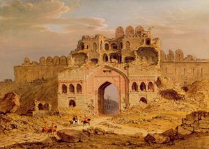 Wewnątrz głównego wejścia do Purana Qila, Delhi