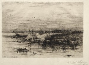 Ujście rzeki Apponagansett, 1883.