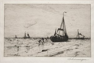 Scheveningen (akwaforta) autorstwa Robert Swain Gifford
