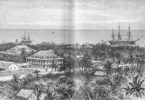 Pałac Królowych w Papeete, Tahiti, c1885, 1890