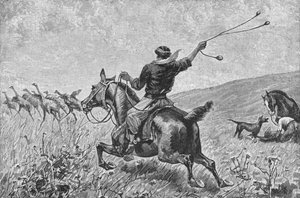 Rzucanie bolasem, c1885, 1890