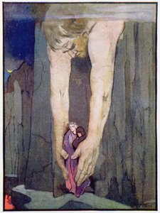 Antaeus stawiający Wergiliusza i Dantego w ostatnim kręgu piekieł, ok. 1910 (kolor lito)