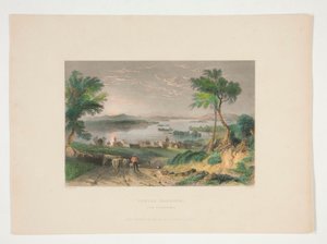 Port centralny, jezioro Winnipesaukee, ilustracja dla Nathaniela Parkera Willisa autorstwa Robert Wallis