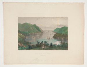 Widok z West Point (rzeka Hudson), ilustracja dla Nathaniela Parkera Willisa autorstwa Robert Wallis