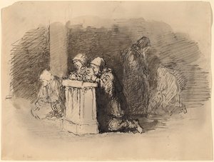 Modlące się postacie w kościele, Florencja autorstwa Robert Walter Weir
