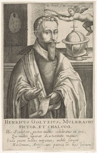 Portret Hendrika Goltziusa, ok. 1610 (rycina) autorstwa Robert Willemsz de Baudous