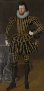 Portret mężczyzny, prawdopodobnie Sir John Scott (1564-1616), ok. 1600-1605 (olej na płótnie)