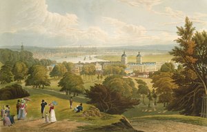 Widok Londynu z Greenwich Park, wyd. 1820 przez Colnaghi und Co. (akwatinta)