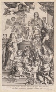 Dziewica z Dzieciątkiem ze świętymi, ok. 1930 1720-1730. autorstwa Robert van Audenaerd
