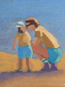 Matchy Match, 2023 (olej na papierze) autorstwa Roberta Murray