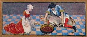 Listopad - ubój świni, XV w., 1939 r.