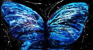 Żywy niebieski motyl autorstwa RodMacIver