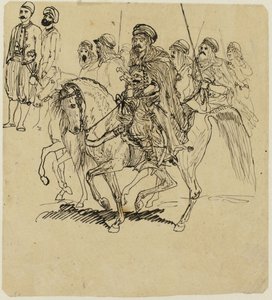 Jeźdźcy arabscy autorstwa Rodolphe Bresdin