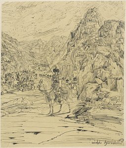 Bitwa w górach autorstwa Rodolphe Bresdin