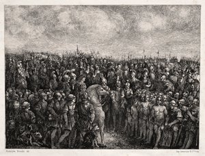 Cezar i jego więźniowie autorstwa Rodolphe Bresdin