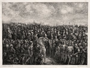 Cezar i jego więźniowie, 1878. autorstwa Rodolphe Bresdin