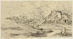 Krajobraz wiejski autorstwa Rodolphe Bresdin