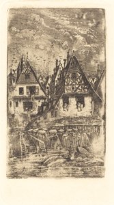 Wejście do wioski autorstwa Rodolphe Bresdin